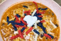 Creamy Chicken Tortilla Soup Recipe with Crispy Tortilla Strips