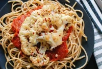 Parmesan-Crusted Cauliflower Steaks with Savory Marinara
