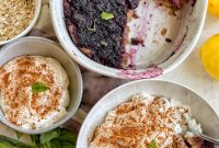 Baked Oatmeal with Blackberries and Fresh Basil