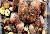 Crispy Roast Chicken with Lemon Potatoes Recipe