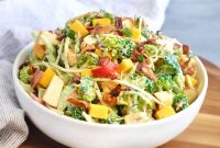 Broccoli Salad with Greek Yogurt Dressing – Light and Creamy