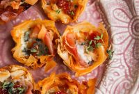 Blue Cheese, Prosciutto & Sweet Chili Filo Cups Recipe