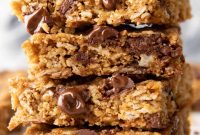 Oatmeal Chocolate Chip Cookie Bars with Wholesome Ingredients