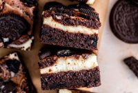 Oreo Cheesecake Brownies Recipe — Fudgy Oreo Swirl Brownies