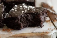 Fudgy Dark Chocolate Zucchini Brownies with Moist Texture