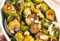 Crispy Roasted Brussels Sprouts with Feta and Lemon Zest