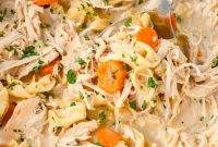 Creamy Slow Cooker Chicken Noodle Soup Recipe