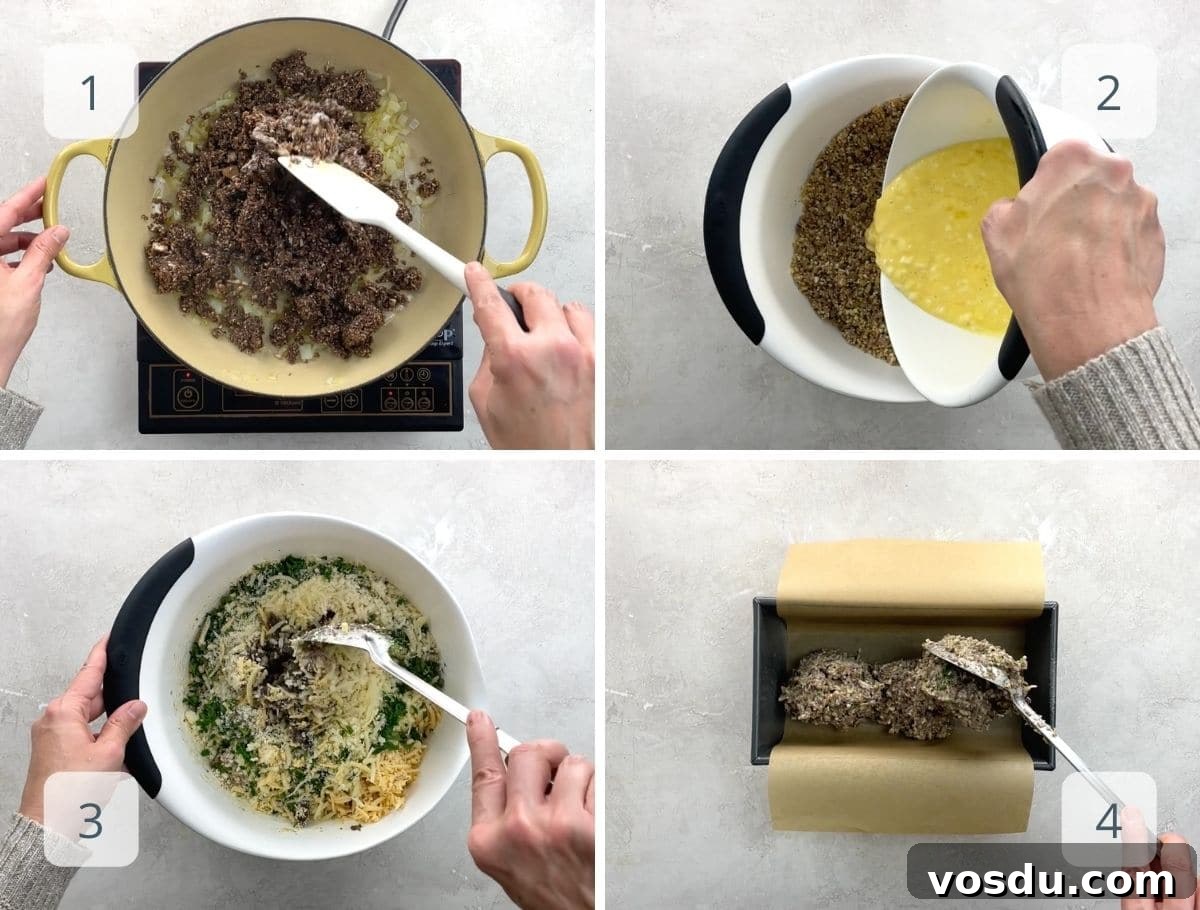 Savory Vegetarian Nut Roast Meatloaf Recipe 4 step by step
