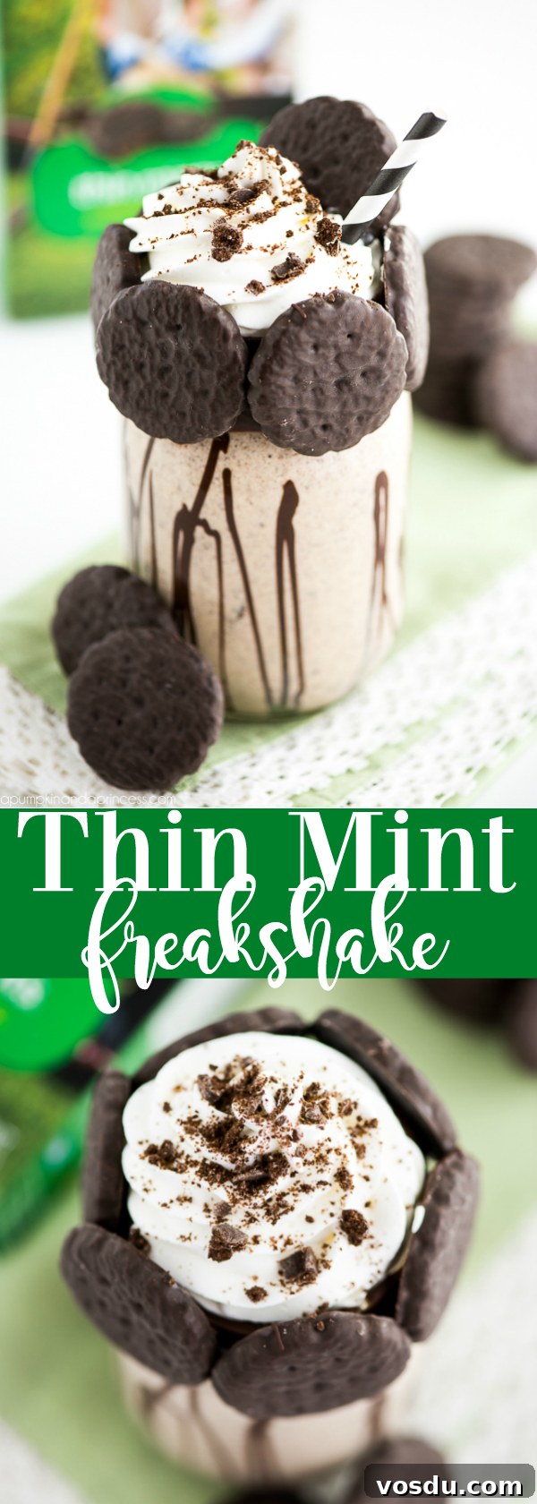 Thin Mint Freakshake Recipe: Mint Chocolate Cookie Milkshake Treat 2 Thin Mint Freakshake Recipe