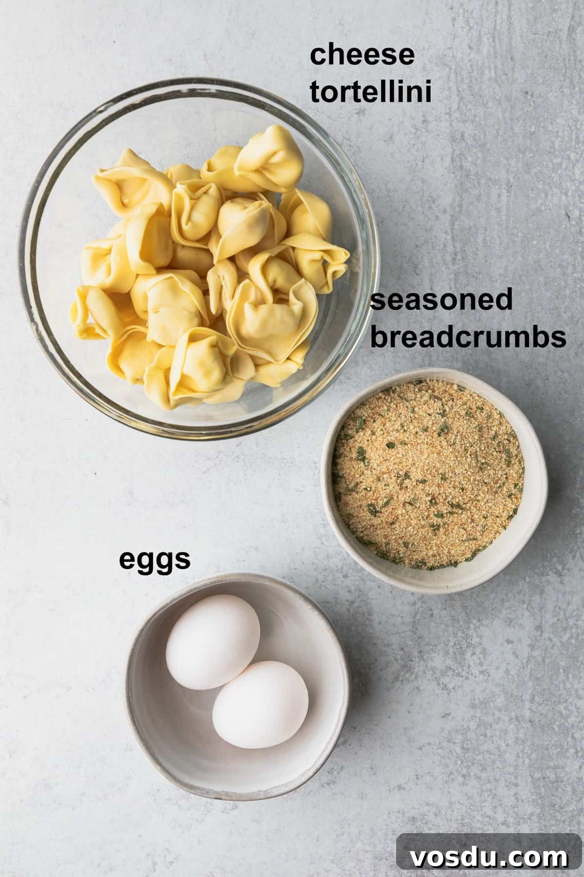 Crispy Air-Fried Tortellini with Garlic Parmesan Dipping Sauce 4 ingredients to make air fryer tortellini