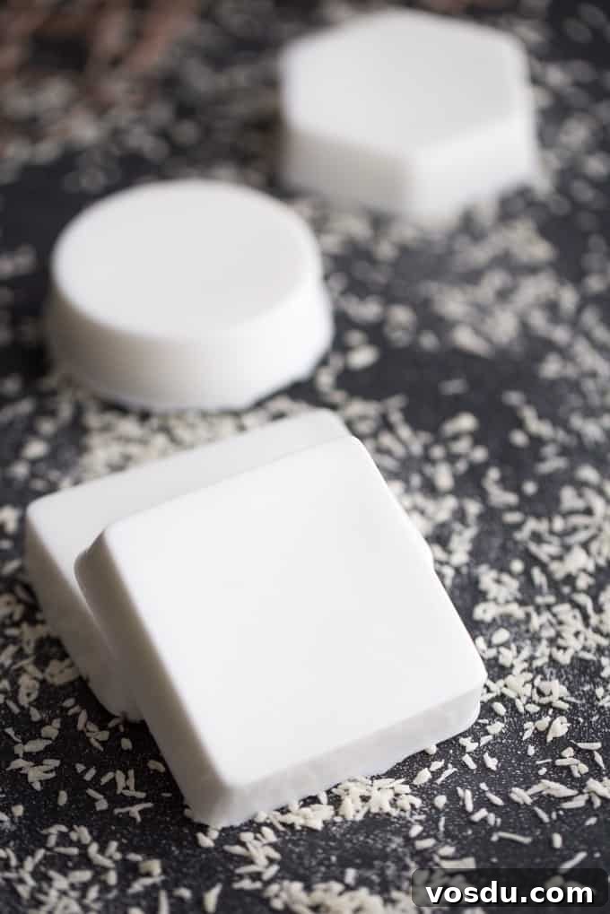 Nourishing Coconut and Shea Butter Soap for Soft Skin 6 Coconut Shea Butter Soap - Making your own soap couldn't be any easier! This Coconut Shea Butter Soap smells heavenly and feels luxurious on your skin.