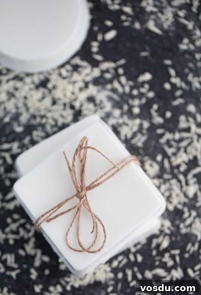 Nourishing Coconut and Shea Butter Soap for Soft Skin 7 Coconut Shea Butter Soap - Making your own soap couldn't be any easier! This Coconut Shea Butter Soap smells heavenly and feels luxurious on your skin.