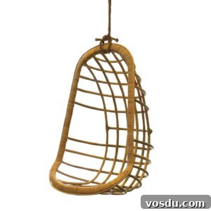 9 Stylish Hanging Rattan Chairs You’ll Love 5 woven swing