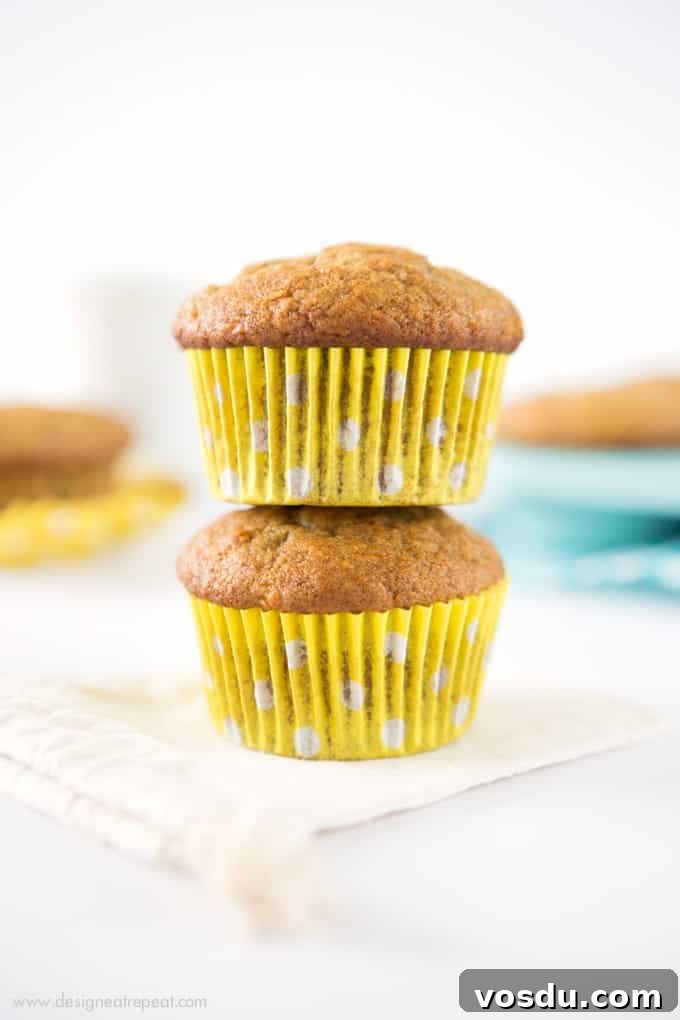 Moist Banana Muffins with Chocolate Chips in 30 Minutes 2 These easy banana muffins are quick to throw together, full of flavor, and perfect for a last minute weekend breakfast!