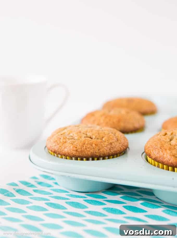 Moist Banana Muffins with Chocolate Chips in 30 Minutes 5 These easy banana muffins are quick to throw together, full of flavor, and perfect for a last minute weekend breakfast!