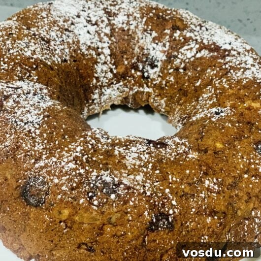 Chocolate Chip Almond Banana Bundt Cake