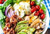 Chicken, Bacon & Avocado Salad with Honey Mustard Vinaigrette