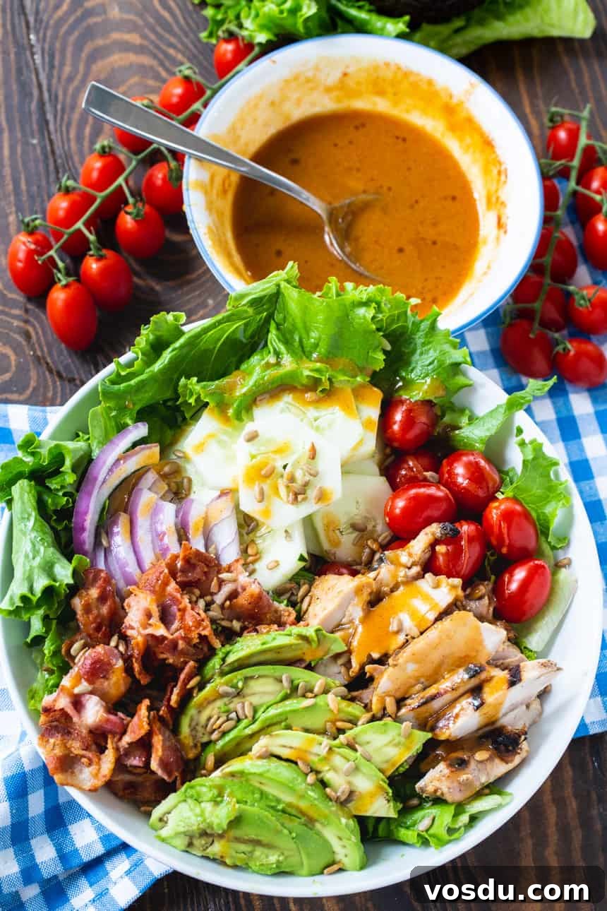 Chicken, Bacon & Avocado Salad with Honey Mustard Vinaigrette 4 Grilled Chicken Salad