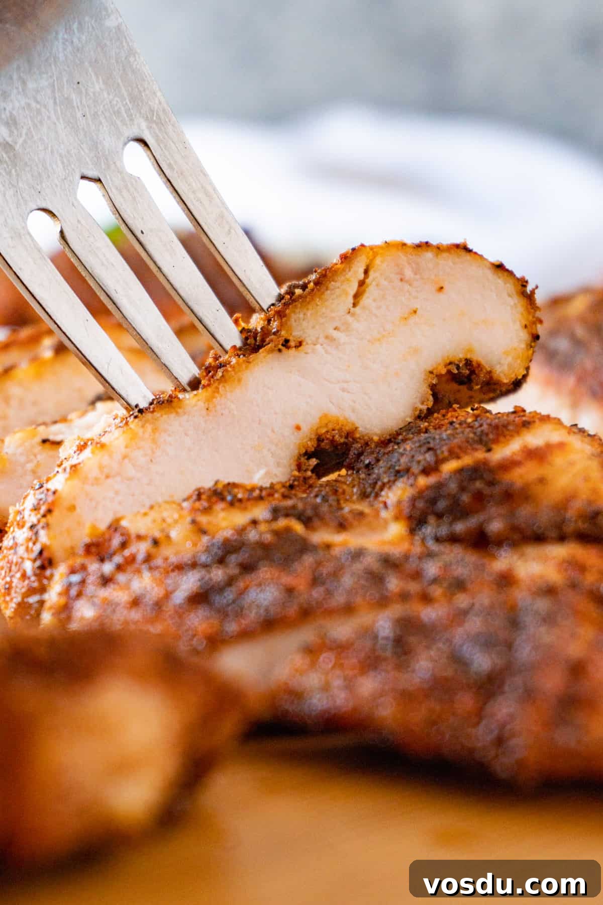 Juicy Smoked Chicken Breast Recipe for Tender, Flavorful Results 15 smoked chicken on fork