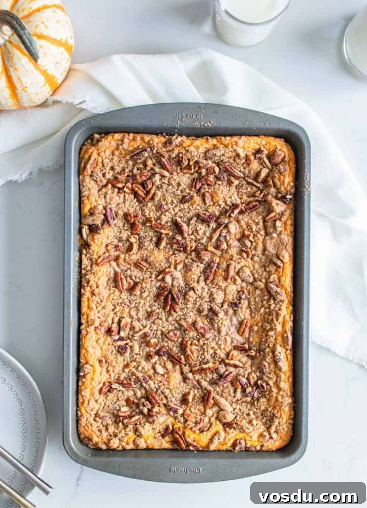 Pumpkin Gooey Butter Cake with Pecan Streusel Recipe 2 Pan of gooey butter cake