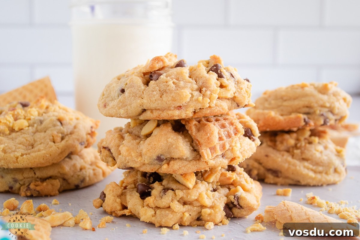 Ice Cream Cone Cookies Recipe: Crispy Cone Cups with Creamy Filling 2 stack of ice cream cone cookies