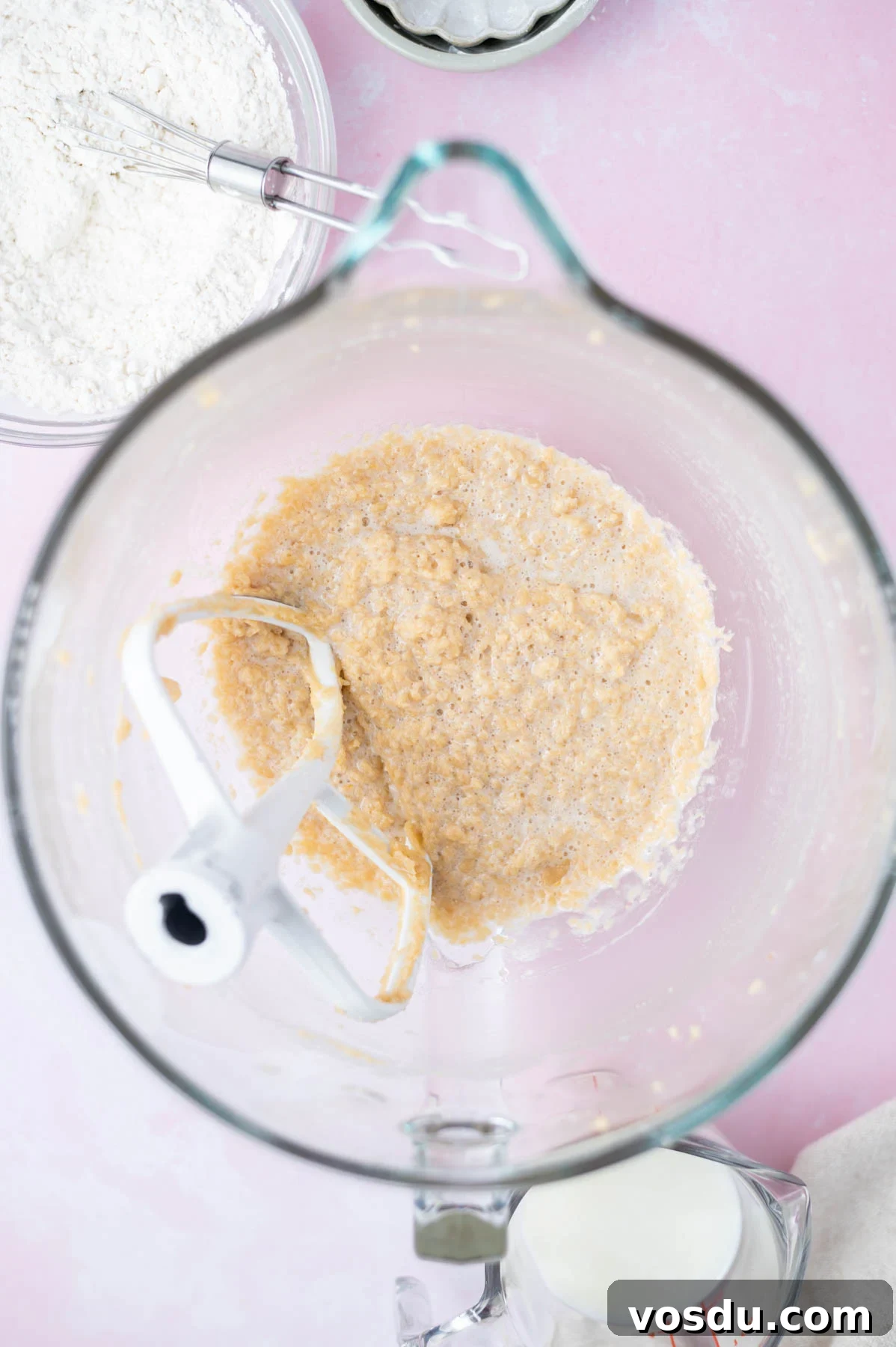 Lemon Raspberry Cupcakes Made from Scratch: Bright Citrus Dessert 5 cupcake batter looking slightly curdled after egg whites and vanilla has been added