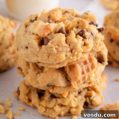 Ice Cream Cone Cookies Recipe: Crispy Cone Cups with Creamy Filling 8 stack of Drumstick chocolate chip cookies