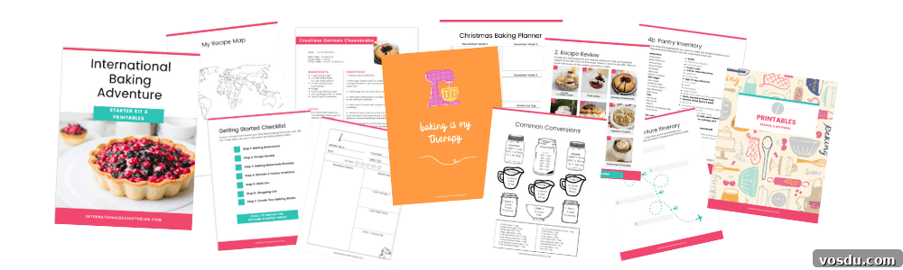 Gift Guide for Bakers and International Food Lovers 5 International Baking Adventure Printables