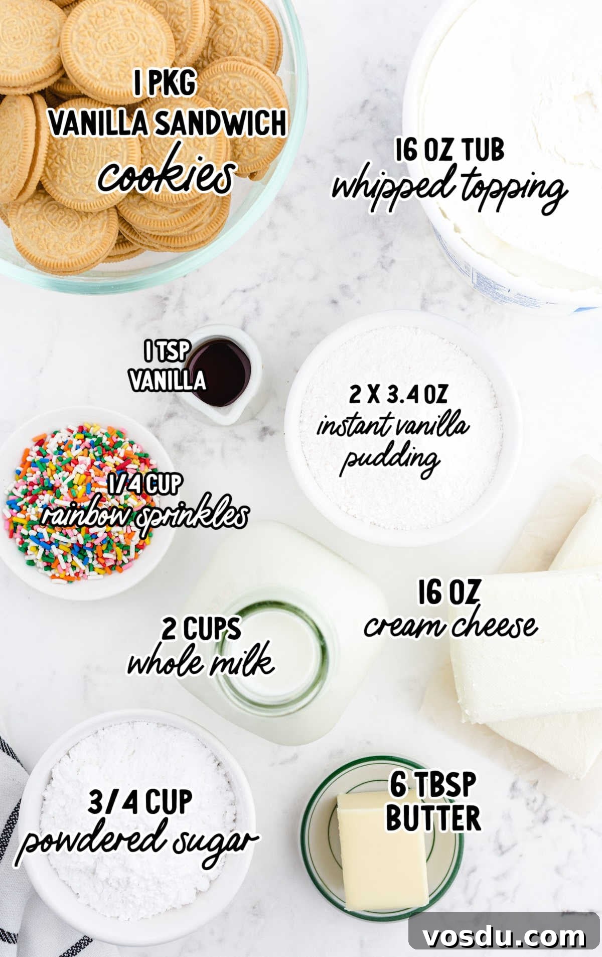 Delicious Birthday Cake Recipes for Every Celebration 3 birthday cake delight raw ingredients that are labeled