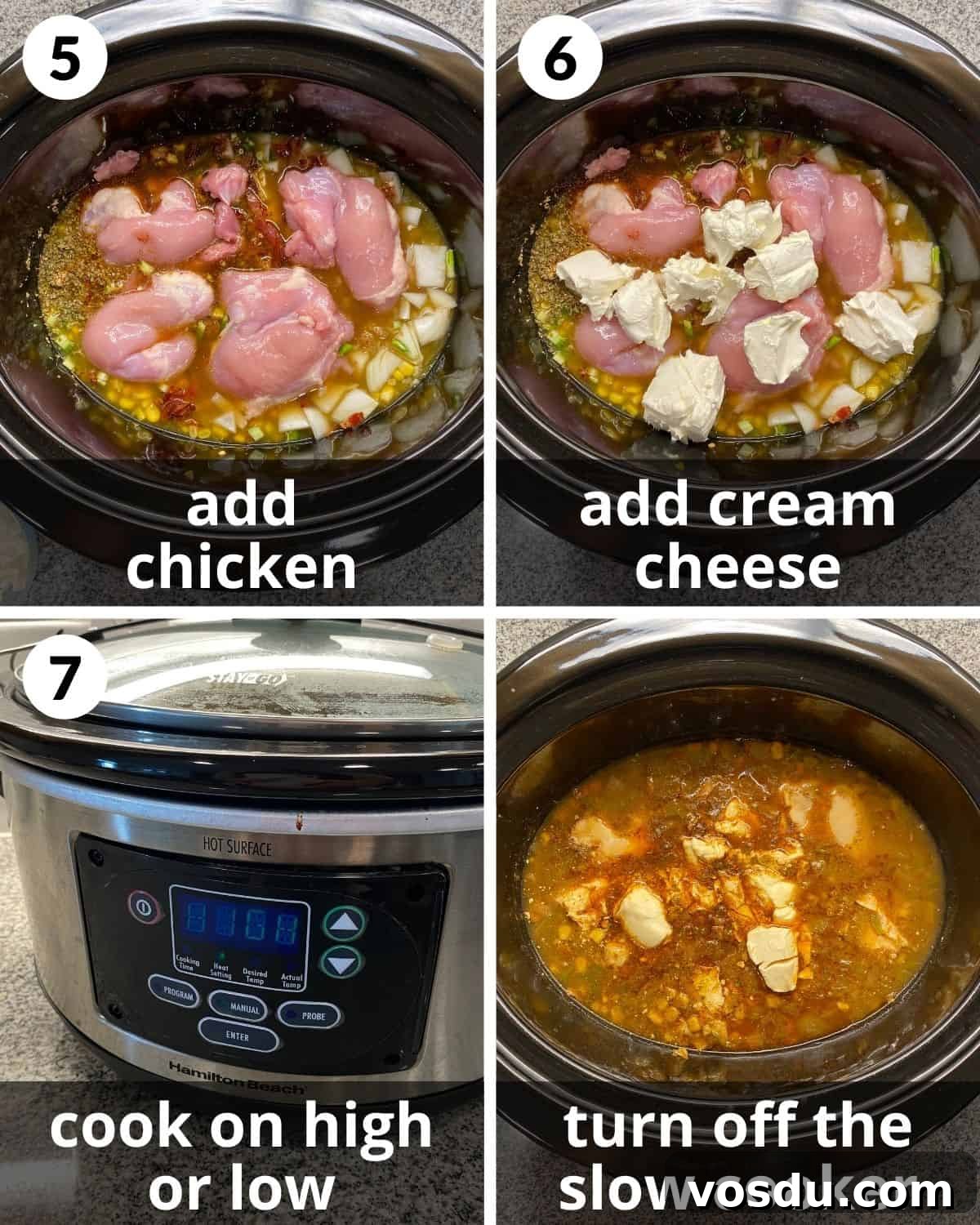 Middle process steps for the chili.