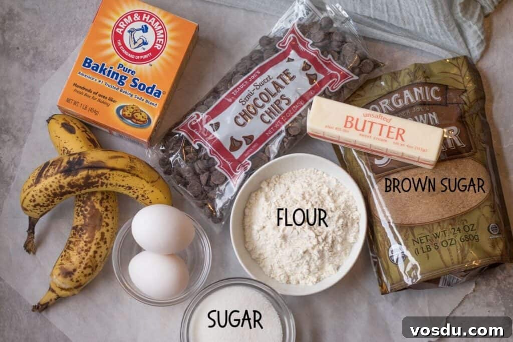 One-Bowl Chocolate Chip Banana Bread Recipe 3 ingredients for one bowl banana bread