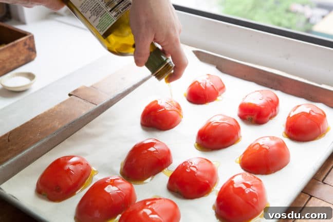 10 Essential Pantry Ingredients Every Home Cook Needs 3 Drizzling olive oil over tomatoes