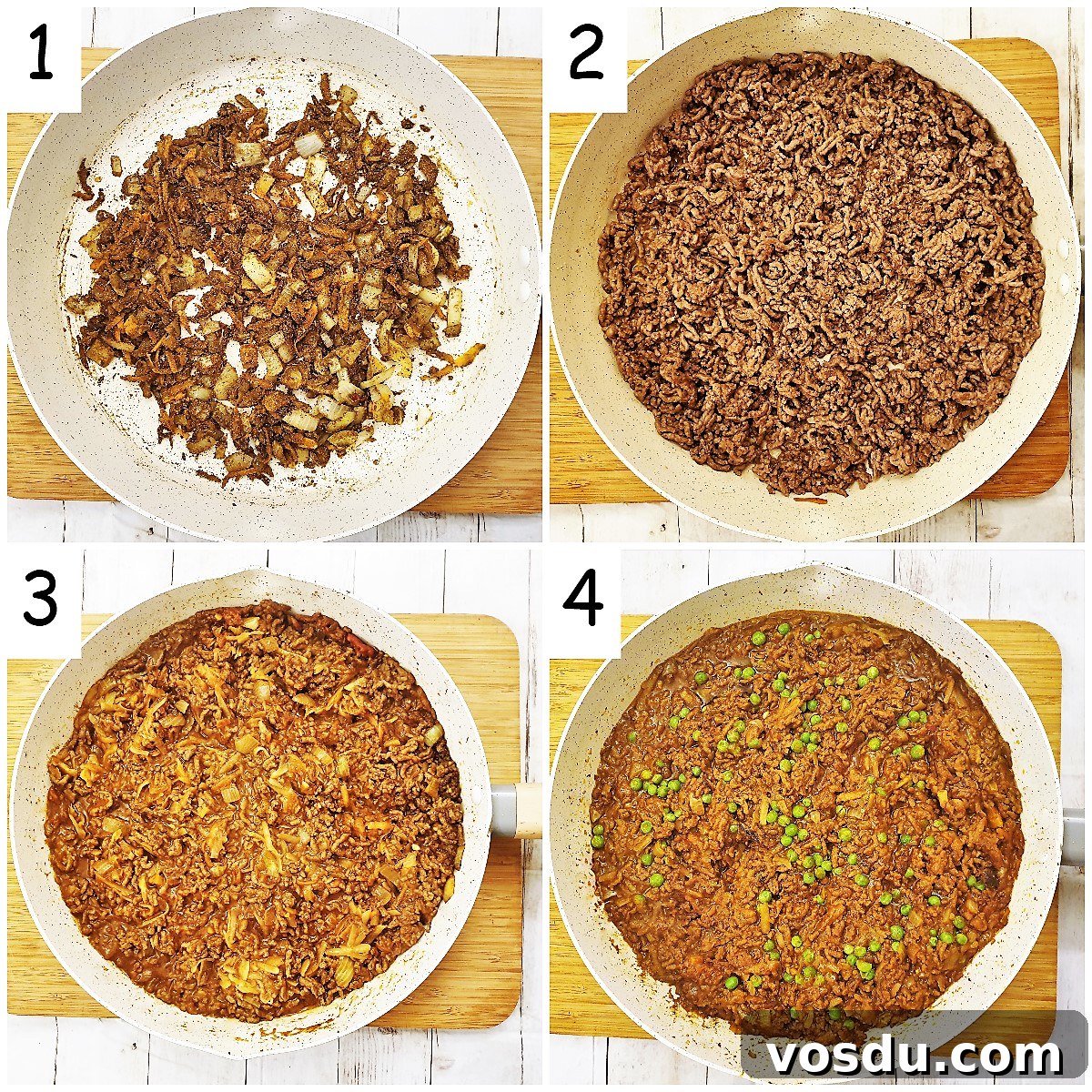 Spicy Ground Beef Curry with Fragrant Rice Recipe 4 Steps for making the curry