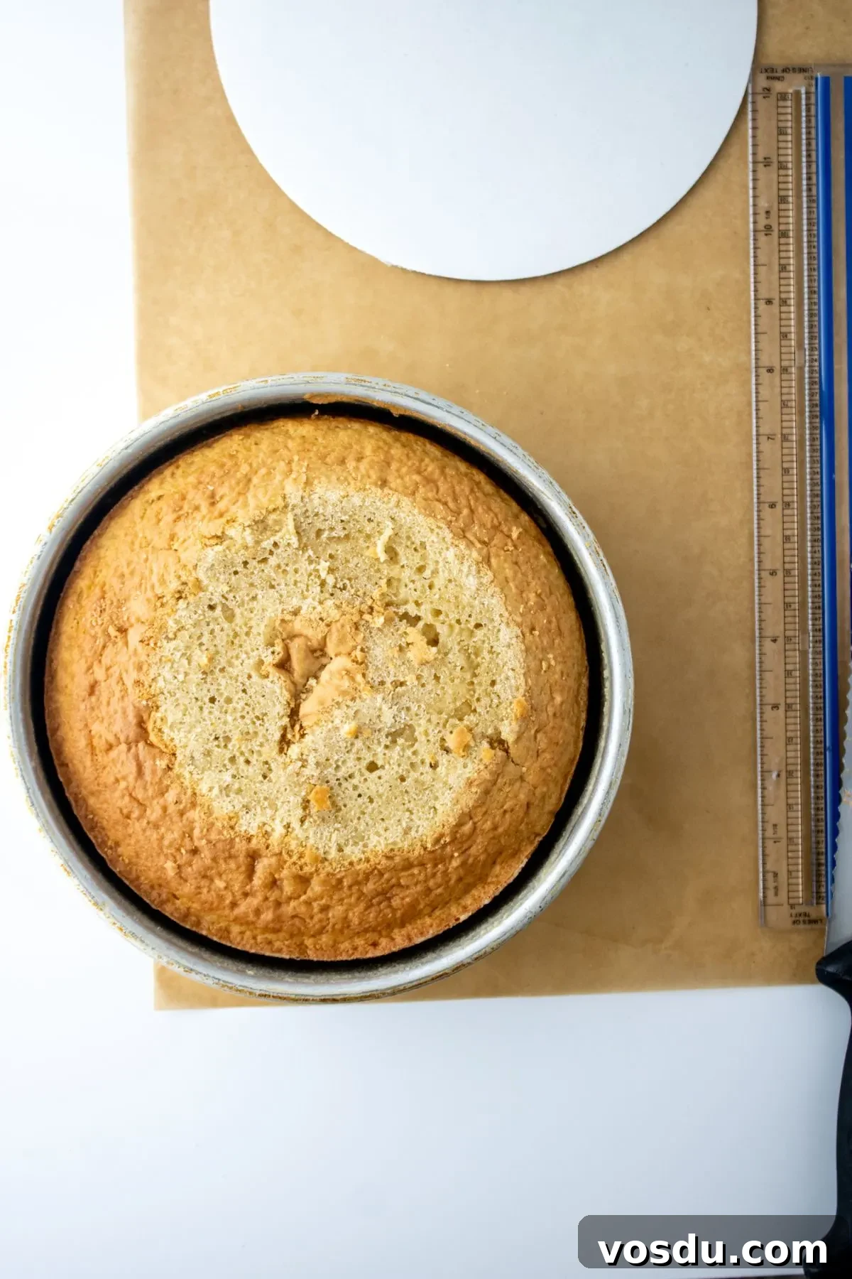 Bluey Cake Recipe with Simple Step-by-Step Tutorial 6 A cake with the dome cut off a cake.