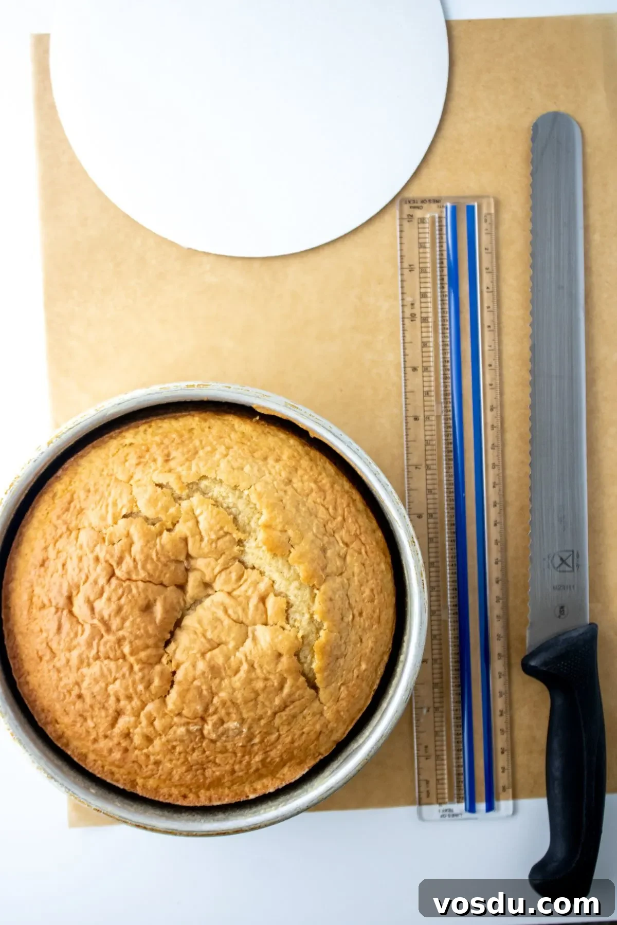 Bluey Cake Recipe with Simple Step-by-Step Tutorial 5 Tools needed to make a Bluey head shaped cake.