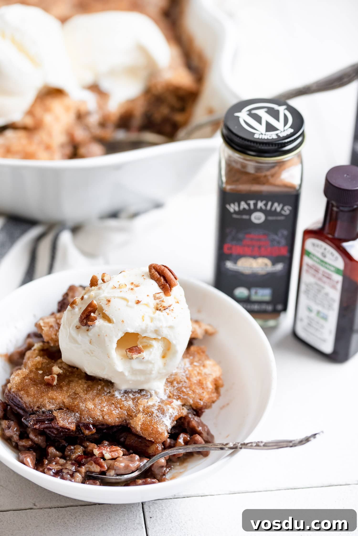 Pecan Pie Cobbler Recipe: Gooey Pecan Filling with Buttery Crust 7 bowl of pecan pie cobbler
