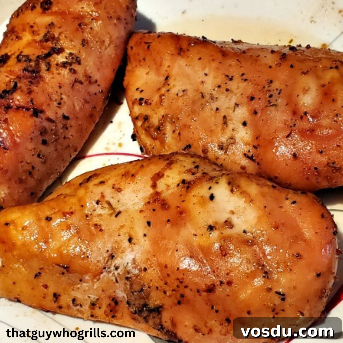 Juicy Smoked Chicken Breast Recipe for Tender, Flavorful Meat 2 Smoked Chicken Breasts On Plate