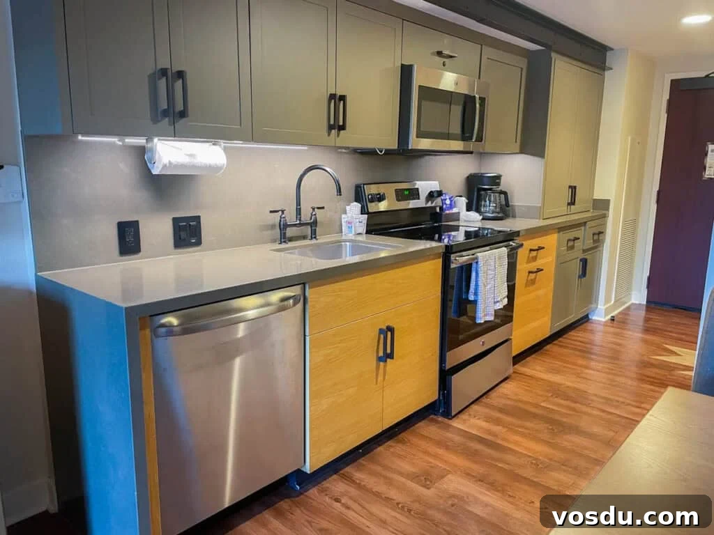 1-Bedroom Villa at Copper Creek Villas & Spa – Disney Area Rental 9 Kitchen area of the villa at Copper Creek.