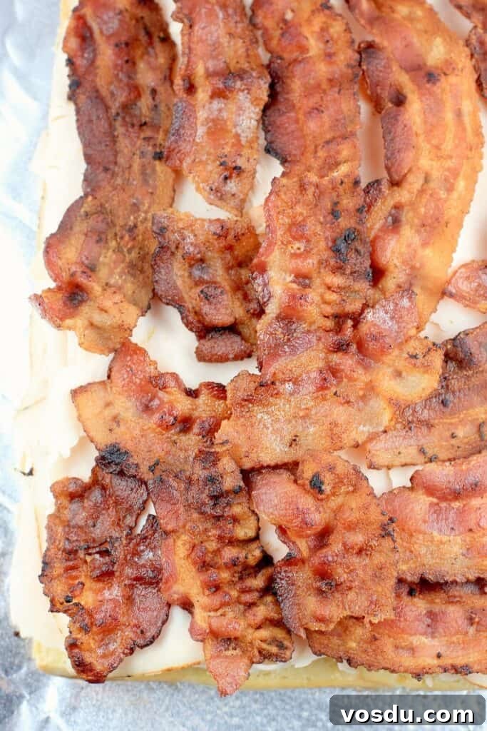 Maple Bacon Turkey Slakers on Hawaiian Rolls 6 top view of the bacon on the turkey