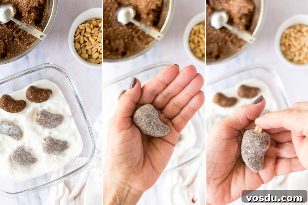 How to Make Authentic Brazilian Cajuzinho: Classic Recipe Guide 7 how to roll Cajuzinho in sugar and finish with a peanut