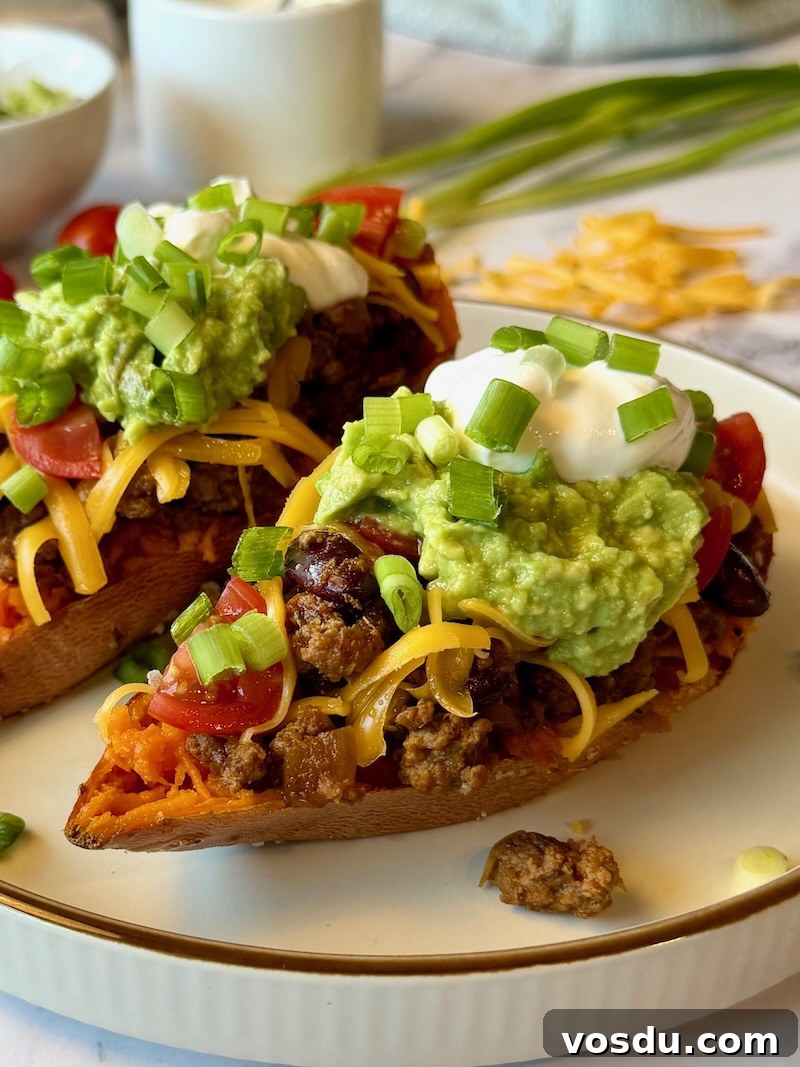 Taco-Stuffed Baked Sweet Potatoes — Savory Comfort Meal 2 img 19253 1