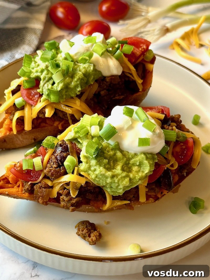 Taco-Stuffed Baked Sweet Potatoes — Savory Comfort Meal 13 img 19253 12