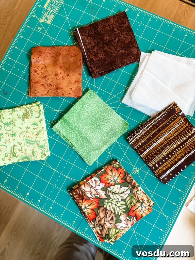 A medley of fabrics chosen by Marie
