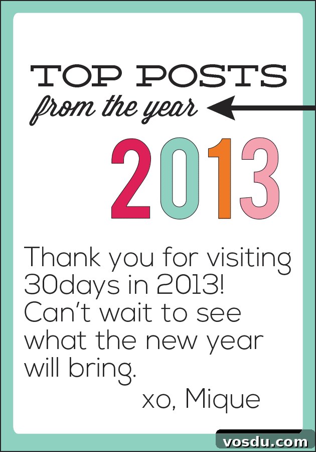 Year-End Recap: Blog Hop Highlights and Giveaway Inside 3 Top Posts from 2013 from 30daysblog - www.thirtyhandmadedays.com