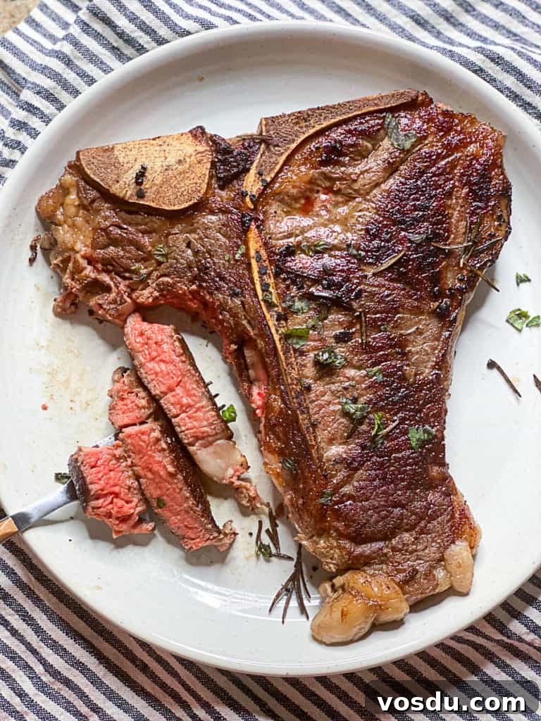 Sous Vide Porterhouse Steak: Perfectly Juicy and Tender 8 plated sous vide porterhouse