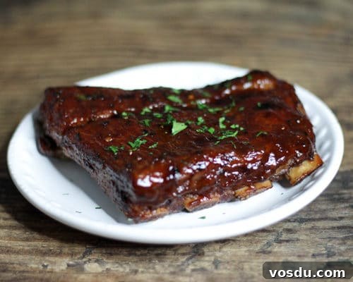 sous vide beef ribs on a plate