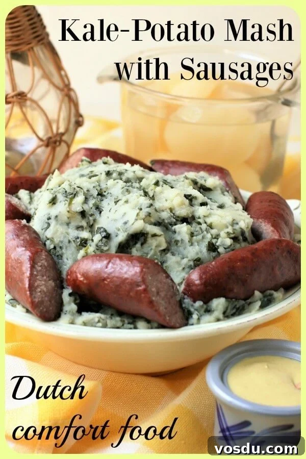 Dutch Kale Stamppot with Sausage — Classic Dutch Comfort Meal 10 mashed potato and kale banner