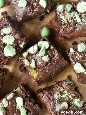 Mint Aero brownies.