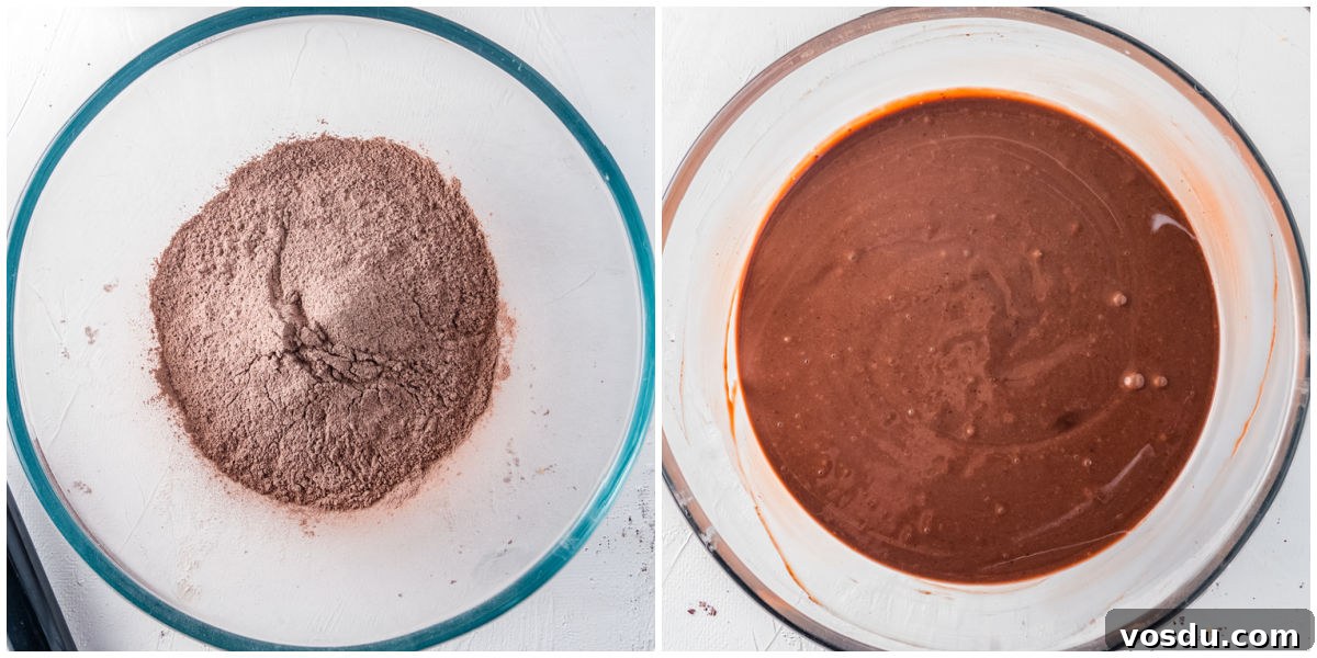 The pudding mixed with milk.