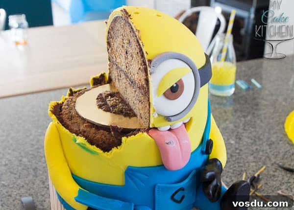 Inside the Meanie-Minion Cake ~ By My Cake Kitchen